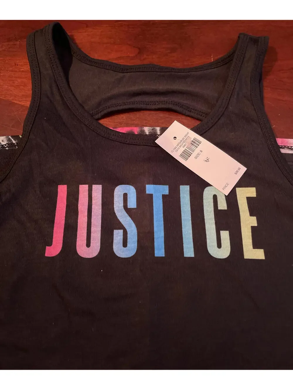 Justice Girls Size 8 Black Tie Dye Gown Or Tshirt Dress! NWT! M628